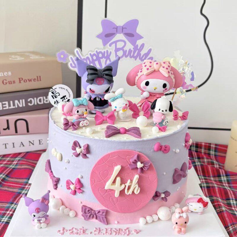 Sanrio My Melody Trick or Treat Cake Decoration Figurine Kuromi Handmade Figurine Gift for Girls Sanrio My Melody Trick or Treat Cake Decoration Figurine Kuromi Handmade Figurine Gift for Girls
