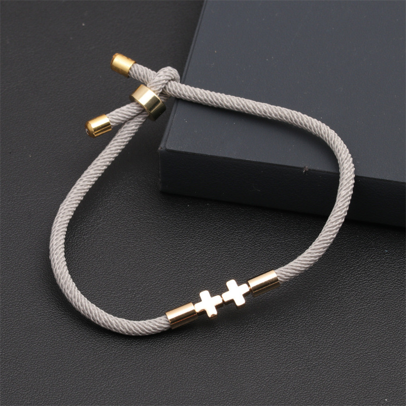 Fashion Cross Copper No Inlaid Bracelets In Bulk display picture 10