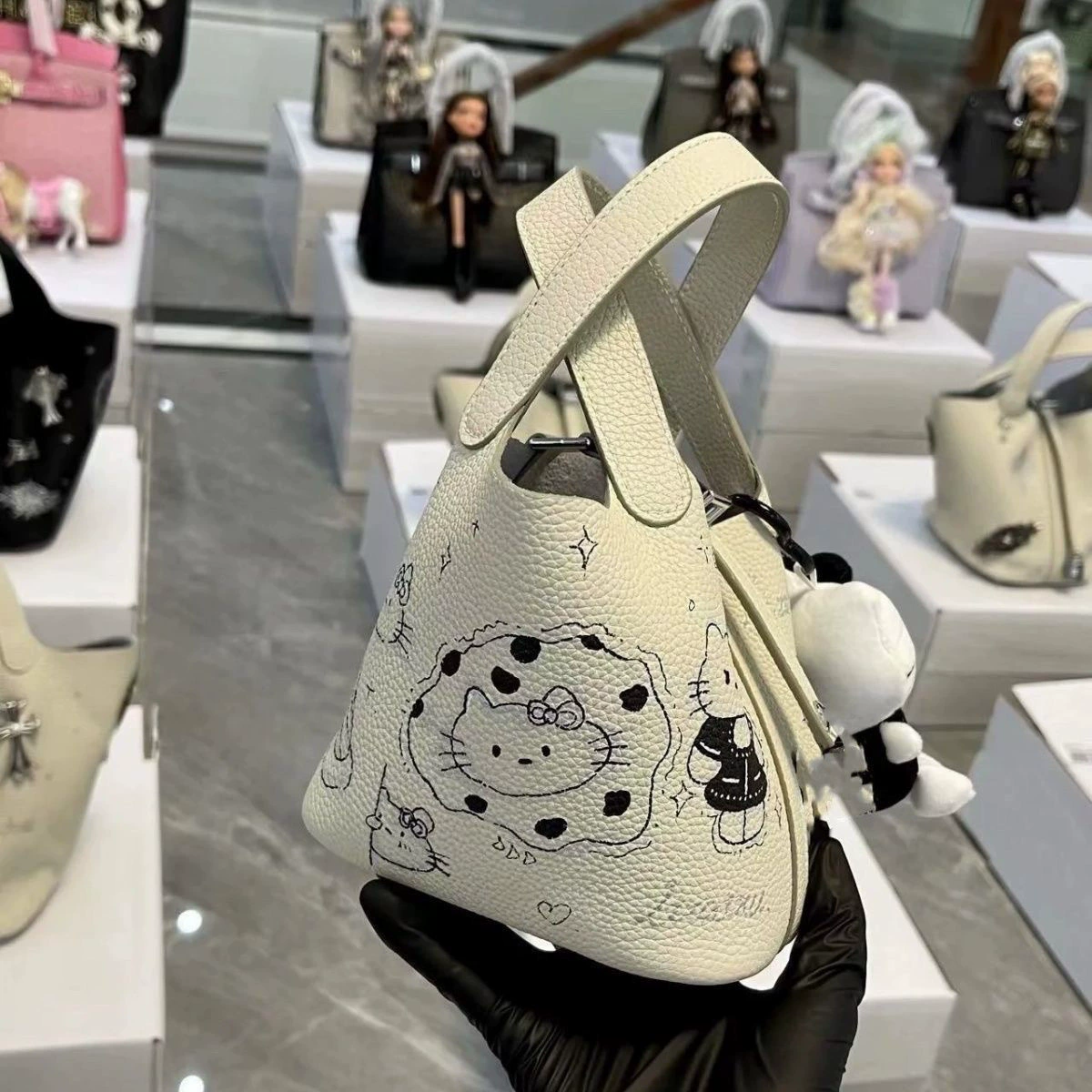 Hello Kitty, корзина, ведро, сумка на одно плечо для отдыха