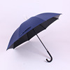 Factory wholesale 23 -inch double -bone automatic opening anti -drip water set umbrella custom logo advertising umbrella black glue business umbrella