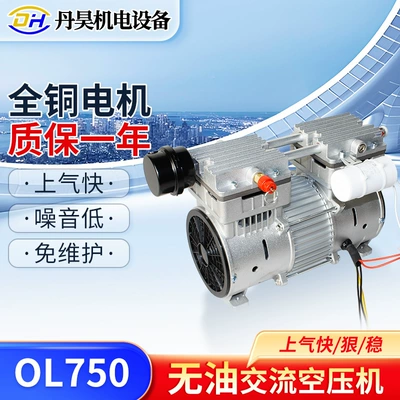 Danhao Electromechanical Ol750 Piston Oil-Free Air Compressor 750W High-Power Booster Pump High-Flow Air Compressor