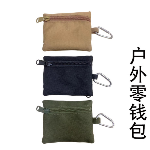 Outdoor tactical mini multi-functional headphone bag coin purse mini wallet for men sports wallet card case identity bag
