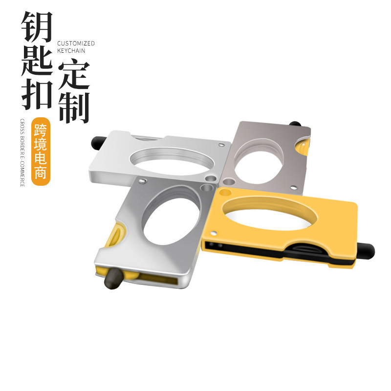 Folding non-contact door opener tool non-contact key chain epidemic prevention pendant artifact metal isolation virus bacteria