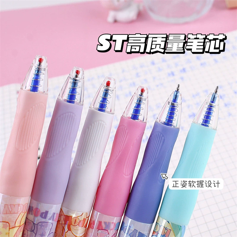 Erasable Rollerball Pen (Lucky Pony) 0.5 mm, Cartoon 6‑Pack, Crystal Blue or Carbon Black