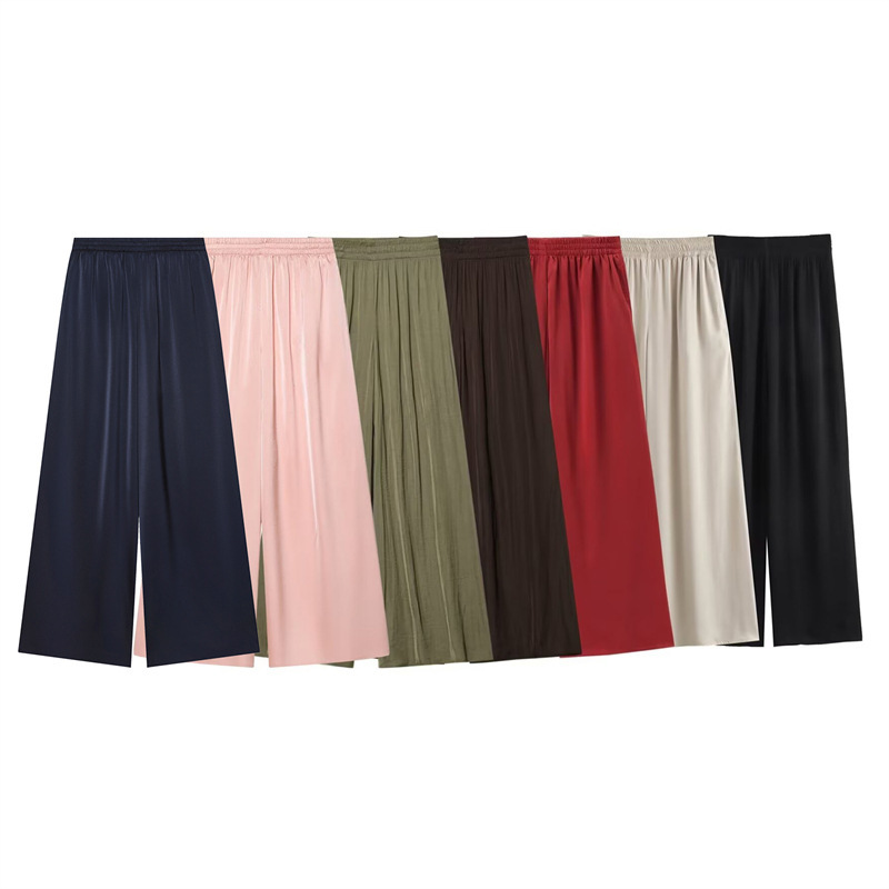 Foreign Trade 2025 Spring New Casual Pants European and American Style Solid Color Casual Mid-Waist Jogging Pants Women's 8741020 Foreign Trade 2025 Spring New Casual Pants European and American Style Solid Color Casual Mid-Waist Jogging Pants Women's 8741020