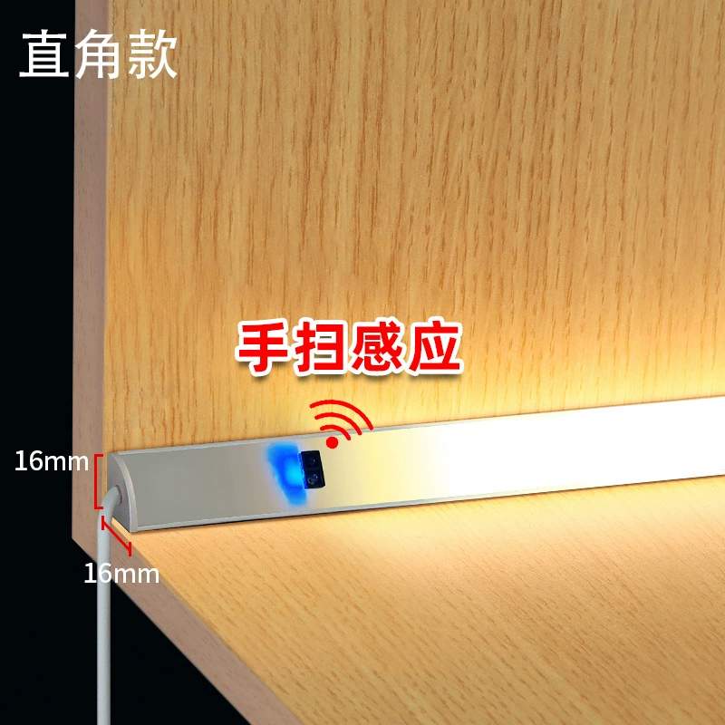 Светодиодная лента 220В с угловым креплением и датчиком движения для подсветки шкафов, высоковольтная, для домашнего декоративного освещения.