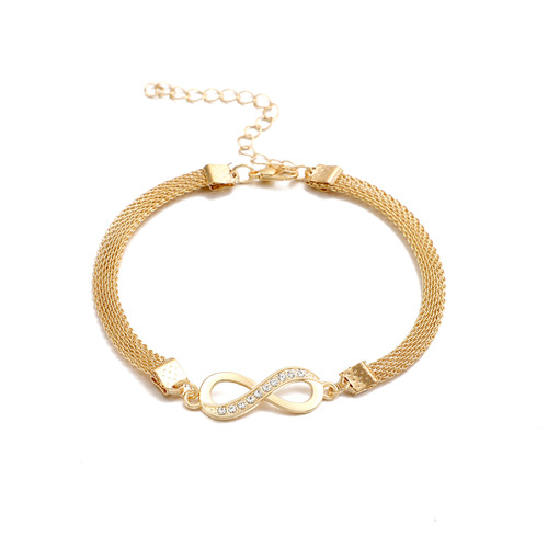 E-commerce Bestselling Infinite Diamond 8-Character Ankle Chain, Creative Retro Minimalist Alloy Ankle Chain Independent Website Cross-border Ankle Chain