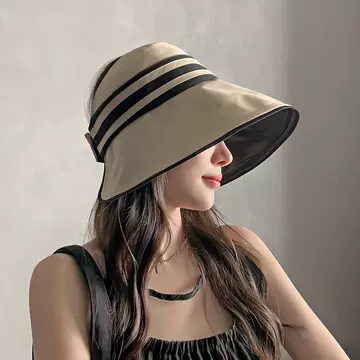 Japanese Black Glue Hallop Hat Foldable Summer Sunshade Hat Women's Beach Sunscreen Hat Casual Sun Fisherman Hat - ShopShipShake