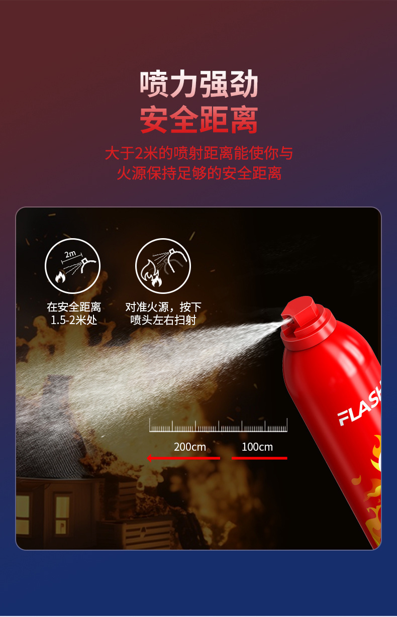 Shanmu 360 Car Fire Extinguisher, Small Portable Car Water-Based Household Car Fire Equipment for Car Use