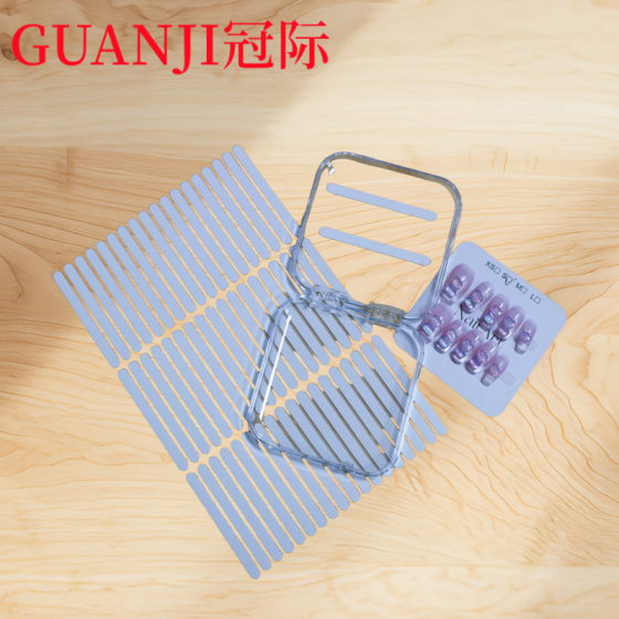 Manicure piece double-sided adhesive tape easy to tear lifting handle nail holder box cardboard adhesive strong shear-free transparent nano adhesive strip