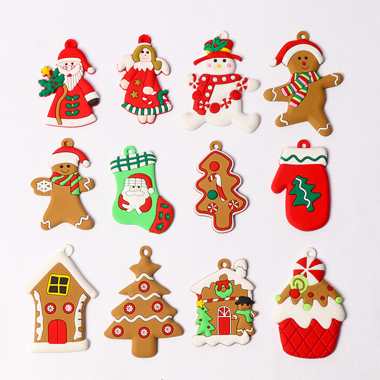 Cross-Border Amazon Best-Selling Gingerbread Man Pendant Gingerbread House Ornament Christmas Decoration Gift Xiyin Christmas