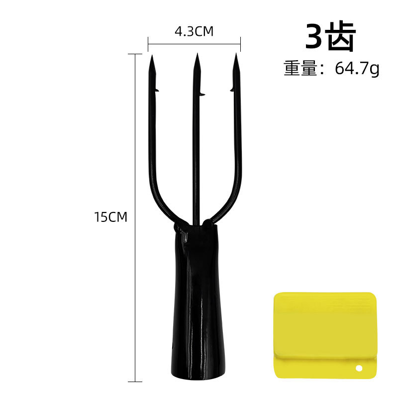 Arpón de acero de primavera 3 4 5 dientes de pesca de púas de hielo de pesca pistola tenedor Dispositivo de pescado arpón de púas al por mayor