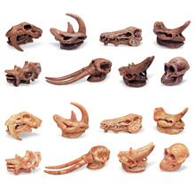 跨境儿童认知仿真剑齿虎凶齿豨史前哺乳动物头骨化石模型摆件玩具