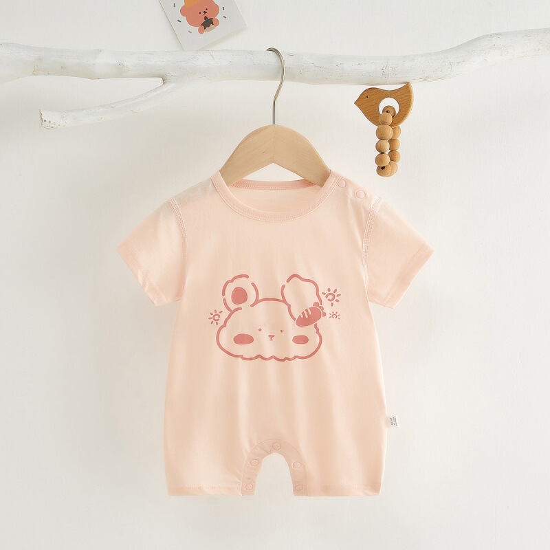 7A Antibacterial Male and Female Baby Jumpsuit Summer New Type a Baby Clothes Pure Cotton Boneless Breathable Loose Crawling Suit