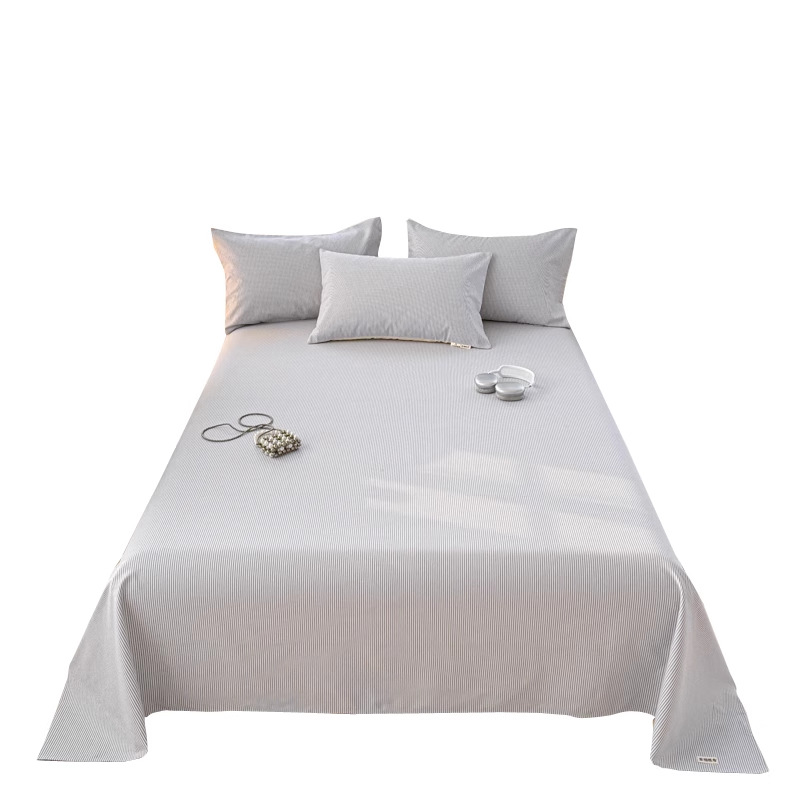 Sábana de tela gruesa vieja de algodón de verano, pieza única 2025 nuevo dormitorio de estudiantes de algodón, funda de almohada individual, juego de tres piezas