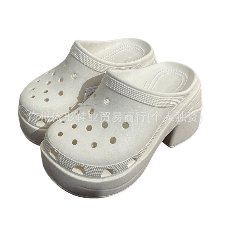 Mermaid Thick-Soled High-Heeled Clogs for Women, Platform Non-Slip Outdoor Wear-Resistant Beach Casual Dad Shoes, Trendy Wholesale