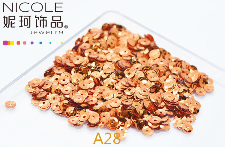 Austria importó lentejuelas 4mm cóncavo bordado francés Glitter Ropa Accesorios 10g Pack