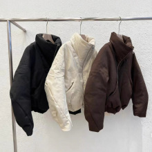 欧版进口中空纱90白鸭绒2025冬装新款时髦花苞羽绒服设计感短外套