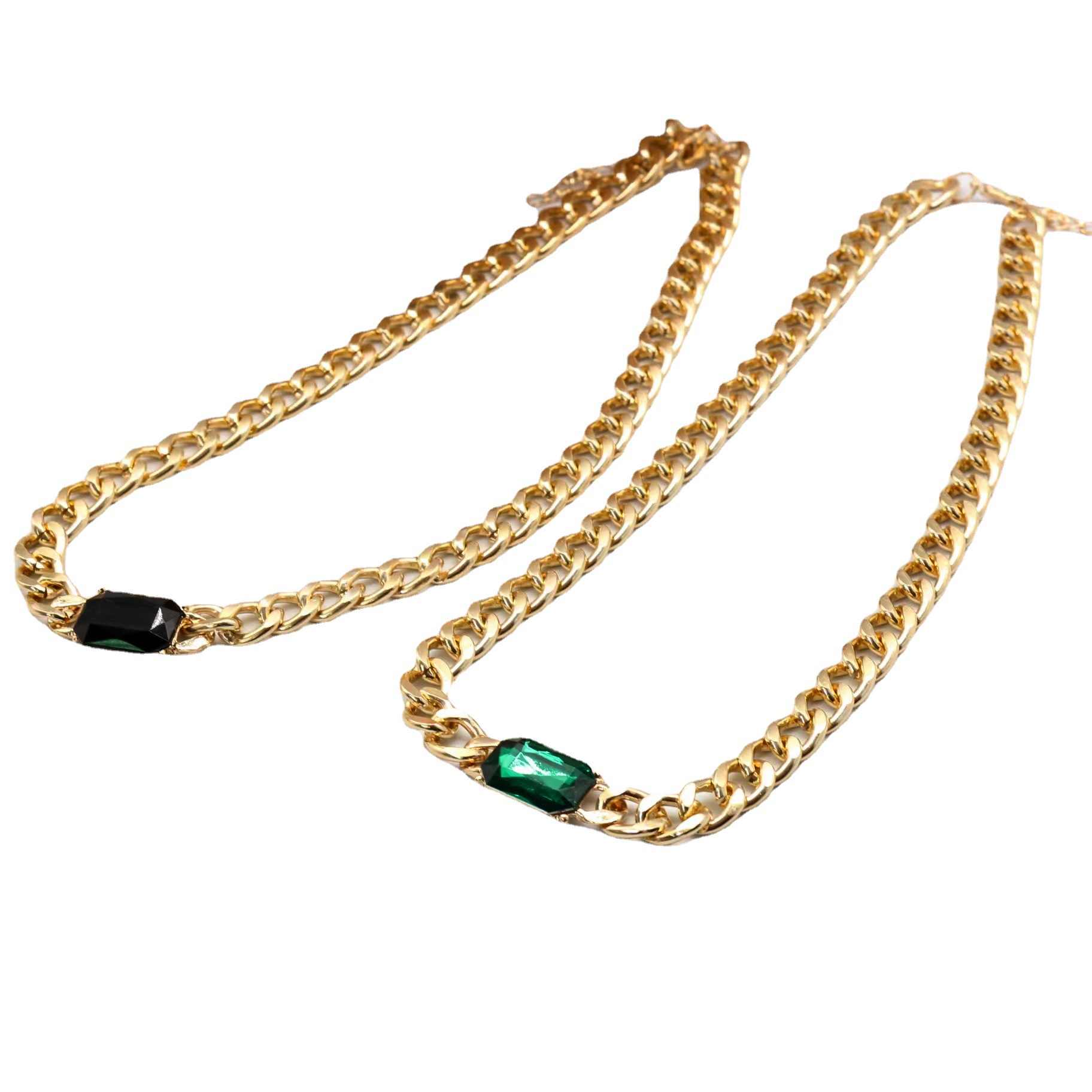 Exaggerated Punk Style Chain Necklace For Women, Unique Design_voghion.com