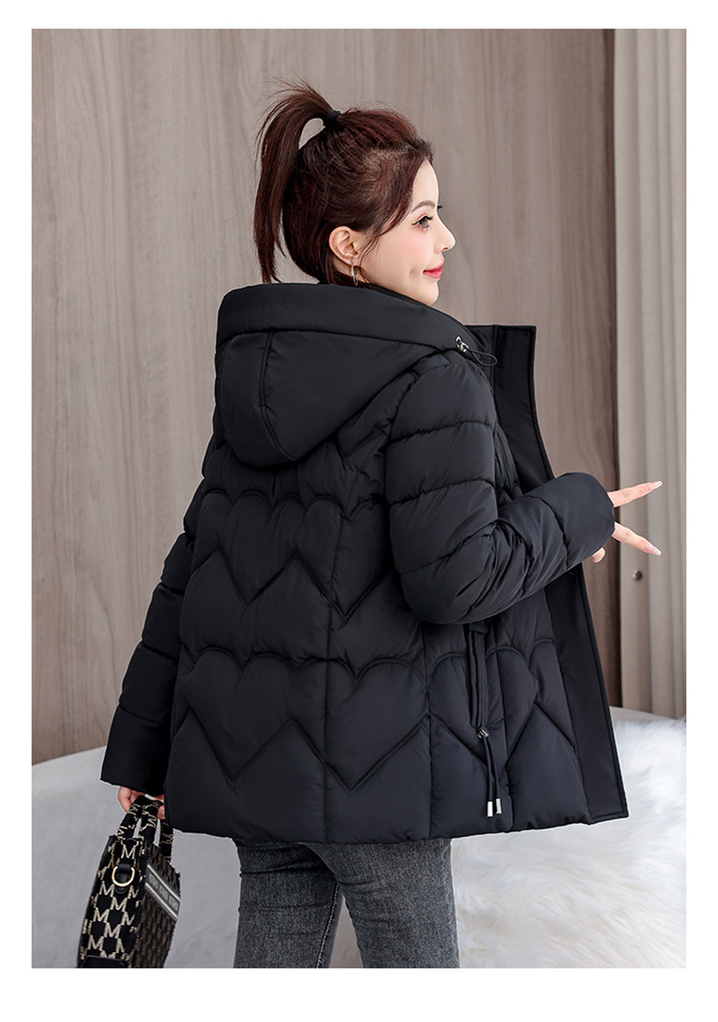 New Short Edition 2024 Korean Version Loose Cotton Jacket Thickened Warm Versatile Women's Coat Down jacket_voghion.com