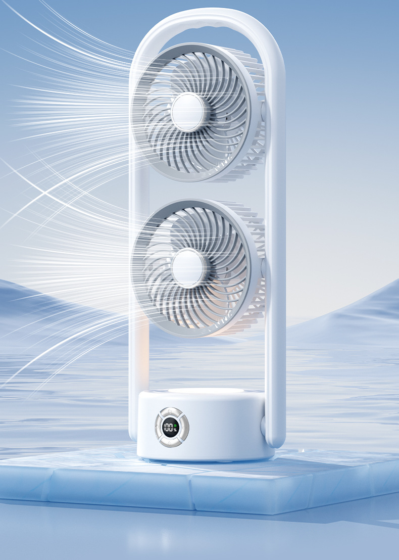 Doble cabeza de ventilador