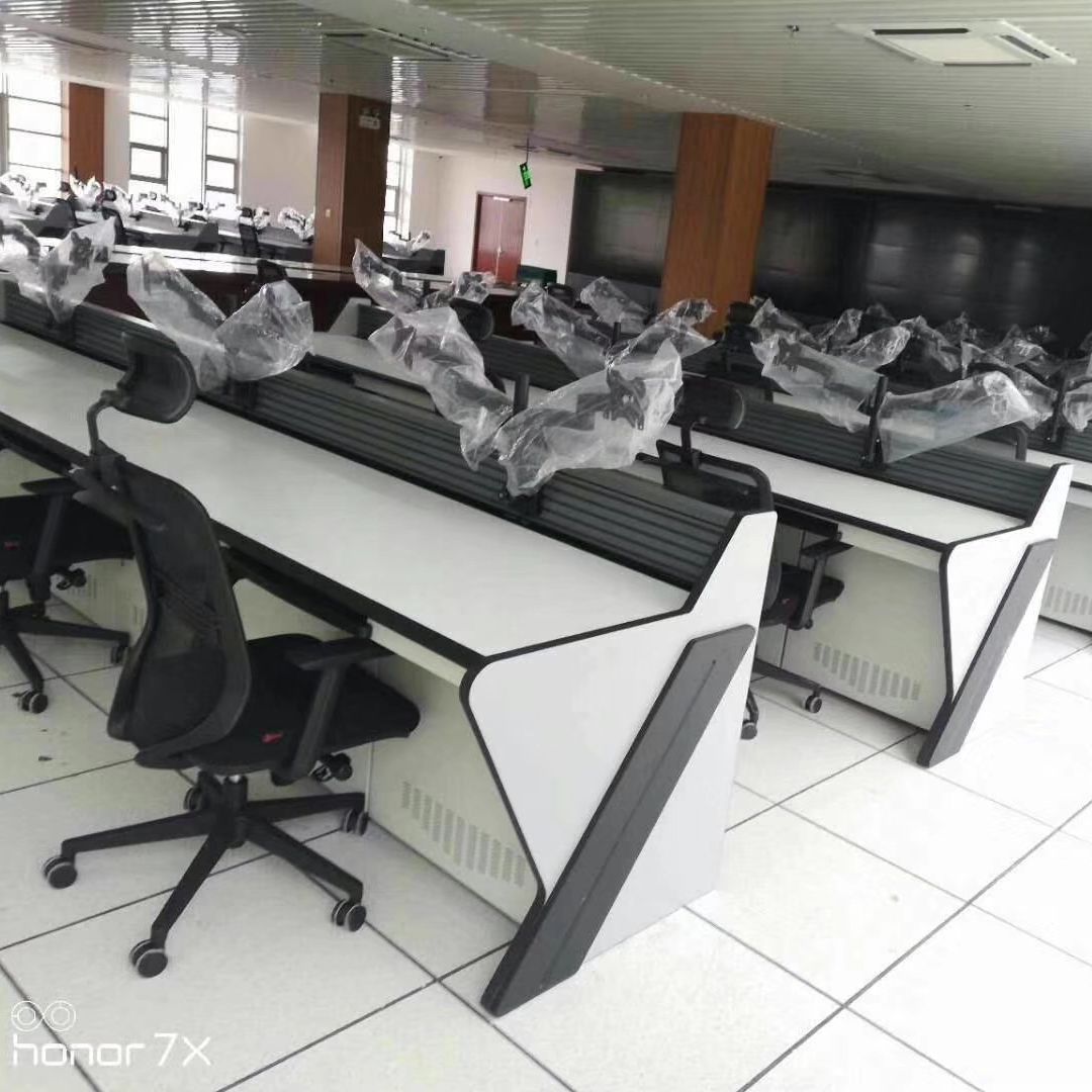 广州安防监控设备控制台厂家供应指挥中心调度工作操作台平面三联