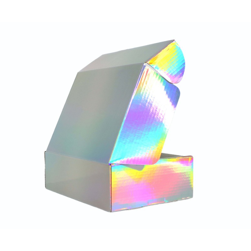 Cross-border colorful laser silver flying machine box Uv printing packaging box gift box custom tide play hand packaging paper box color box