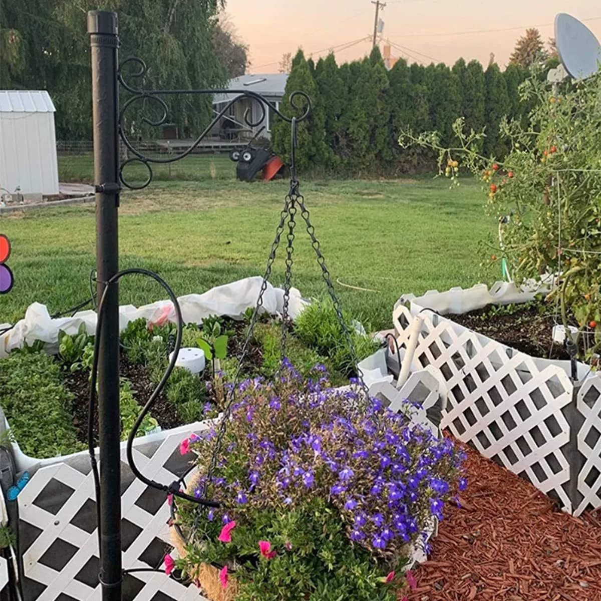 Трансграничная коммерциал амазонка из ротанга кованого ремесла крючок наружная цветочная корзина настенный крюк подвеска стены