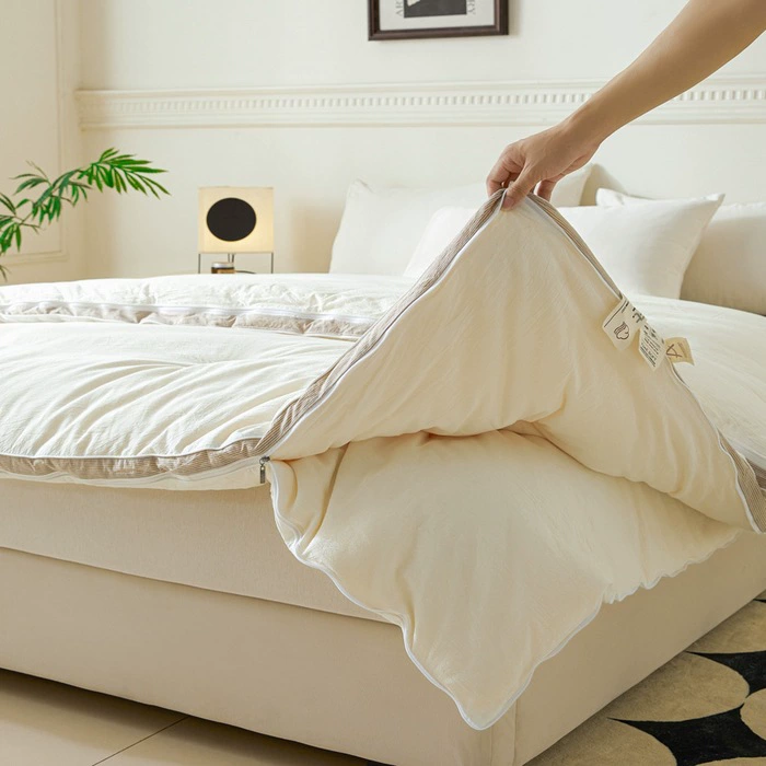 Knitted winter duvet with zipper, direct factory sales, increased thickness