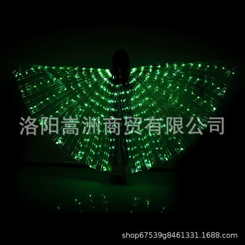 Элитное светящееся LED крылья для взрослых, пятицветное боди шторка для живота, 360-градусное выступление, радужные светящиеся реквизиты