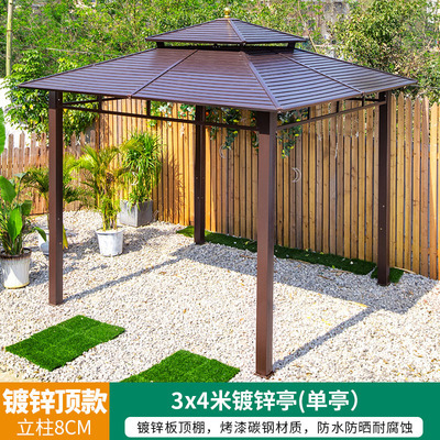 Pabellón al aire libre Villa patio hierro jardín toldo al aire libre nuevo estilo chino techo ocio granja pabellón