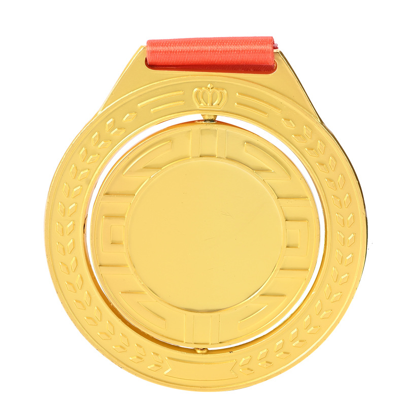 Medalla de metal transfronteriza personalizada rotatoria al aire libre conmemorativa de baloncesto oro, plata, medalla de bronce personalizada