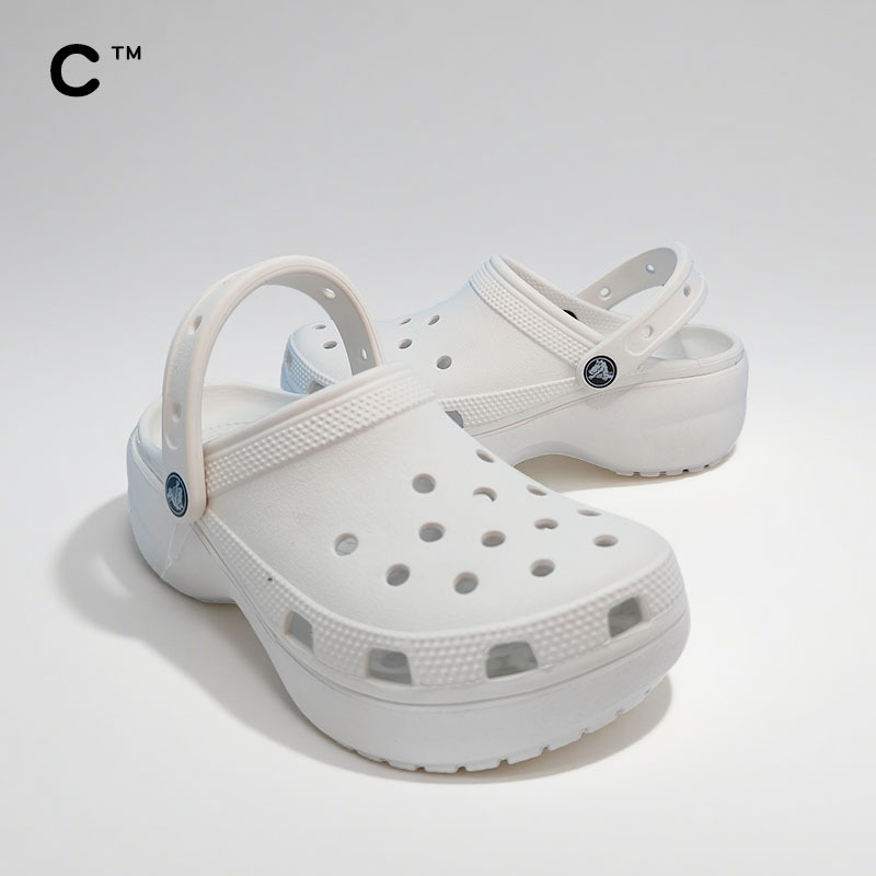 Cross Cloud Hole Shoes Summer Thick-Soled Beach Women's Breathable Heightening Slimming Look Lightweight Soft Non-Slip Sandals