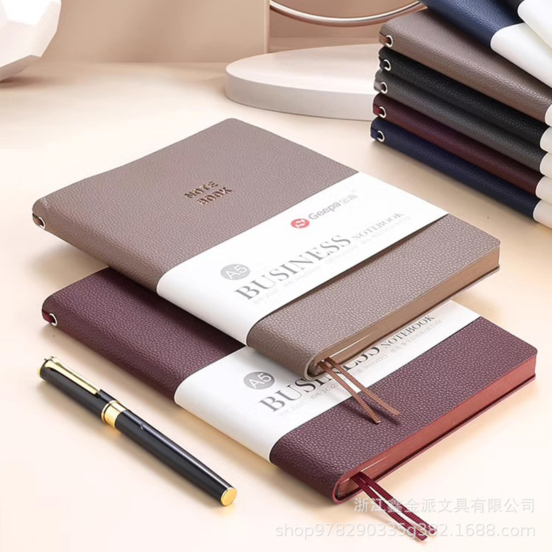 Geepa Jinpai notebook de negocios de alto nivel a5 notebook de oficina corporativa b5 notebook de cuero suave
