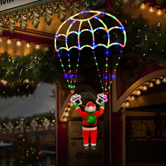 クリスマスライト LED サンタクロース パラシュート ルームライト ストリングライト 屋内外 クリスマス雰囲気装飾 ホリデーデコレーション