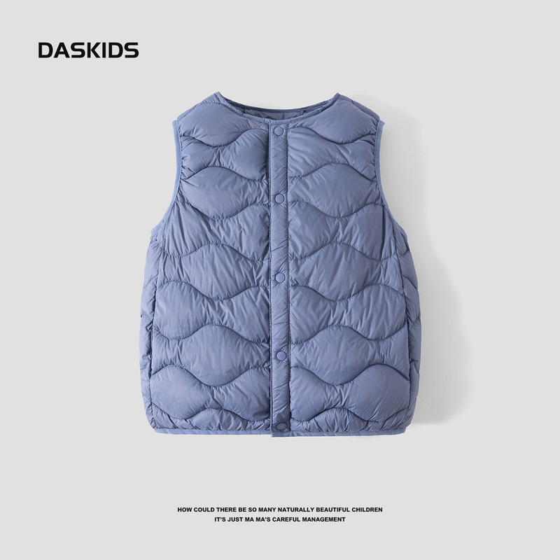 Boys' Autumn and Winter Waterproof down Liner Vest 2025 New Youth and Kidsren's Winter Warm Vest Vest