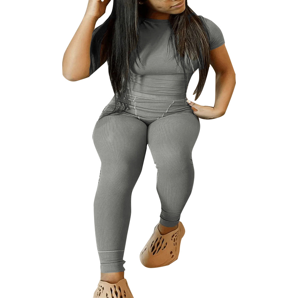 P2303 nouvel été ensemble de rayures de couleur claire personnalisé_voghion.com