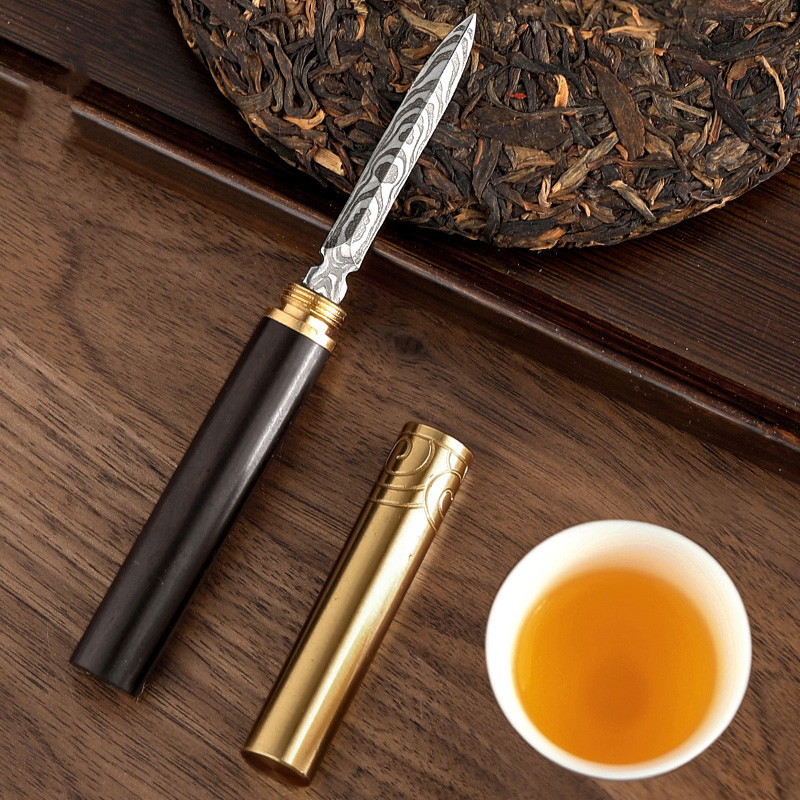 大岸堂卸売りプーアル茶刀茶針黒檀木金箍棒茶道六君子茶道具部品大全茶芸|undefined