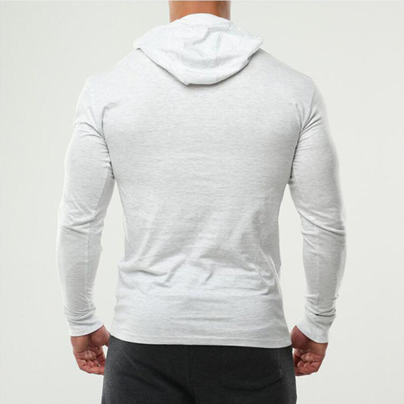 Pull à capuche à manches longues pour homme, veste de sport, de fitness, coupe slim_voghion.com
