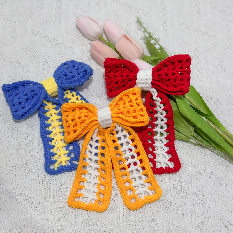 Electric Motorcycle Helmet Decoration Cute Bow Modified Woven Accessories