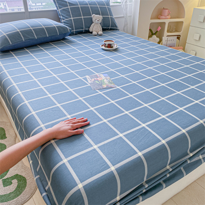 Pequeña sábana de algodón fresco, funda de algodón de verano de una sola pieza, funda protectora de colchón nuevo 2025, cubierta antideslizante, cubierta antipolvo
