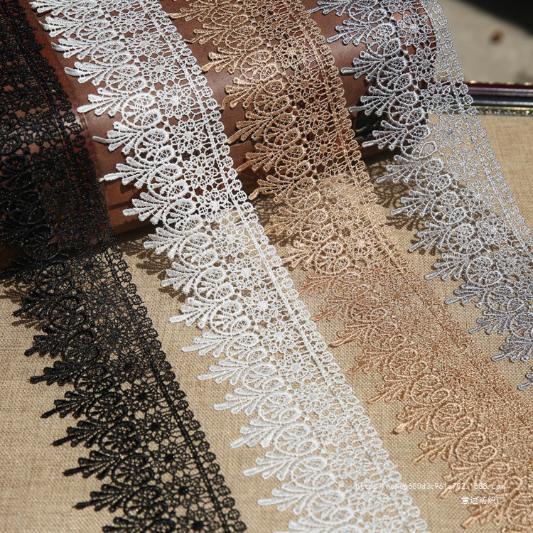 Yi Da encaje soluble en agua accesorios tela cortina de encaje falda de prenda decoración de collar encaje