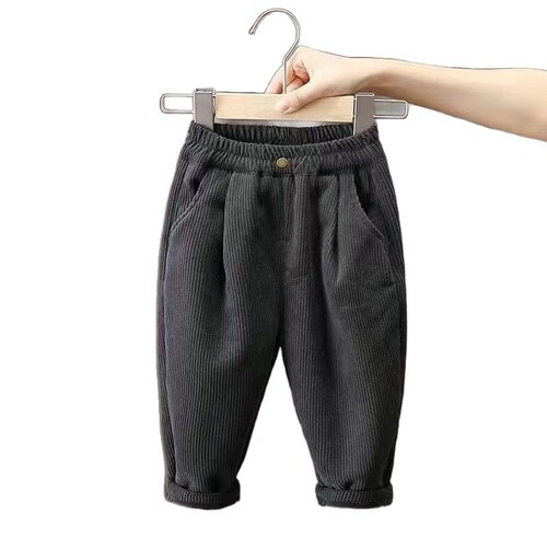 Boys 'pants with velvet winter clothes, baby's winter clothes, boys' winter pants, fashionable children's handsome girl's corduroy outer wear