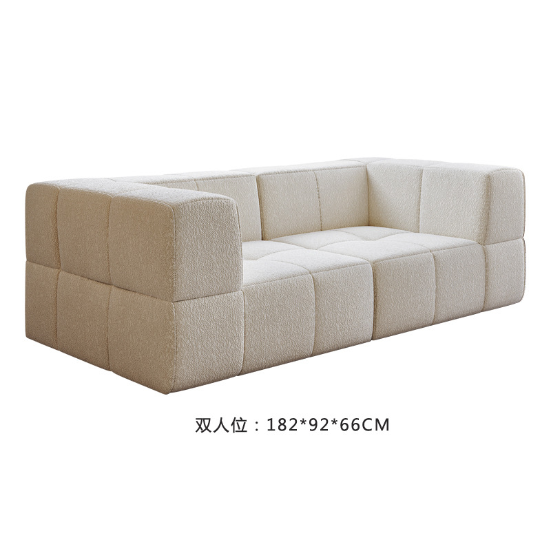 Transfronterizo diseñado para sofá de compresión minimalista combinado esponja sin esqueleto bolsa de vacío enrollada sala de estar viento crema image 7