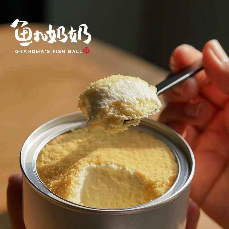 Торт «Рыбная бабушка Снежная страна» с молочным сыром и желе, коробка для торта SF, 85 г/коробка