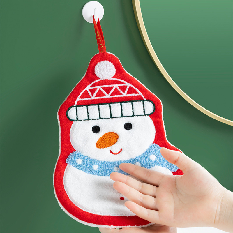 国境を越えたクリスマスに手ぬぐいを拭くことができる新しい厚手トイレ吸水速乾き雑巾キッチンタオル|undefined