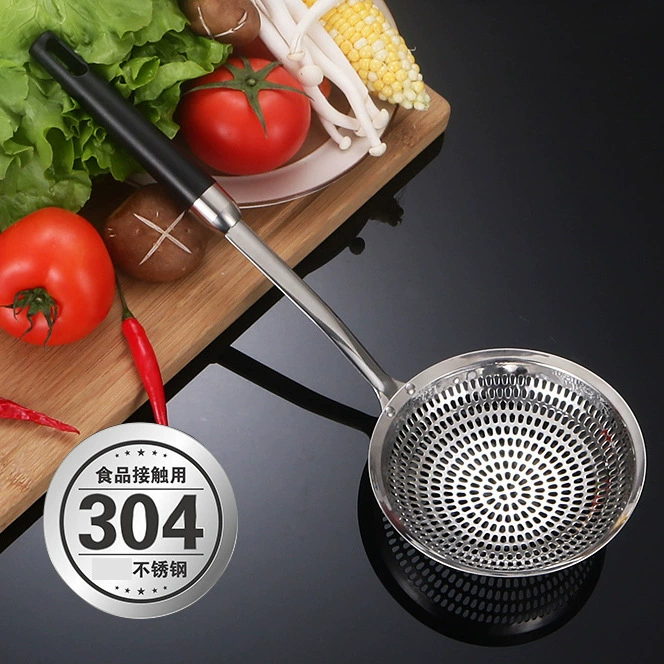 Quanta 304 stainless steel household colander, noodle scoop, frying pan, hot pot line leakage, dumpling filter leakage