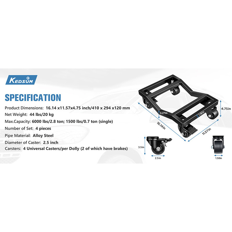 Soporte Móvil de Mantenimiento Automotriz de 600 Libras para Transporte de Mercancías image 4