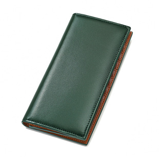 Cross-border New Japanese Amazon Leather Long Men's Wallet Cowhide Multi-functional Women's Card Bag Clutch Bag