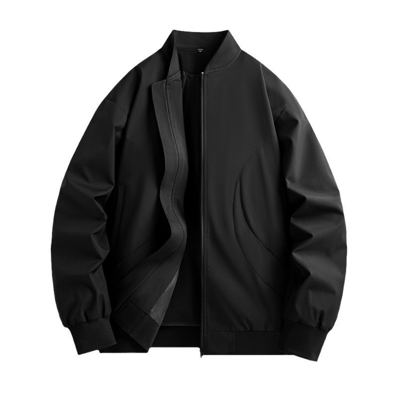 Chaqueta de hombre primavera y otoño casual chaqueta de béisbol estilo americano de moda de estilo general chaqueta de color sólido hombre grande ropa de hombre